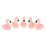 Max 5xMicro Landscape Decor Flamingo Miniature Fairy Garden Ornament Light Pink