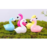 Max 5xMicro Landscape Decor Flamingo Miniature Fairy Garden Ornament Light Pink