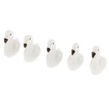 Max 5xMicro Landscape Decor Flamingo Miniature Fairy Garden Ornament White
