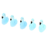 Max 5xMicro Landscape Decor Flamingo Miniature Fairy Garden Ornament Blue