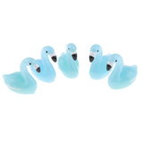 Max 5xMicro Landscape Decor Flamingo Miniature Fairy Garden Ornament Blue