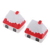 Max 2PCS Mini House Miniature Dollhouse House Garden Accessory Fairy Ornament 2
