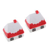 Max 2PCS Mini House Miniature Dollhouse House Garden Accessory Fairy Ornament 2