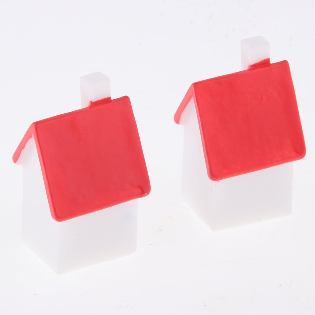 Max 2PCS Mini House Miniature Dollhouse House Garden Accessory Fairy Ornament 5