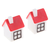 Max 2PCS Mini House Miniature Dollhouse House Garden Accessory Fairy Ornament 6