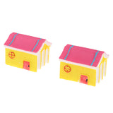 Max 2Pcs Cute Miniature Fairy Garden Ornaments Decor DIY Warm House A