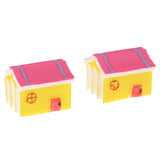 Max 2Pcs Cute Miniature Fairy Garden Ornaments Decor DIY Warm House A