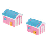 Max 2Pcs Cute Miniature Fairy Garden Ornaments Decor DIY Warm House B
