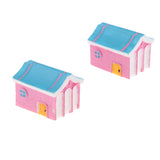 Max 2Pcs Cute Miniature Fairy Garden Ornaments Decor DIY Warm House B