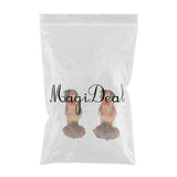 Max 2Pcs Miniature Hens Roosters Figurines Terrarium Bonsai Garden Decor Rooster