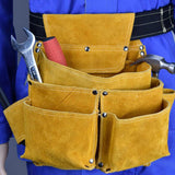 Max Multi Pocket Electrician DUTY Waist Tool Belt Bag DIY Pouch Carpenter-Yellow