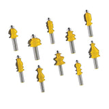 Maxbell Professional 10pcs 1/2-inch(12.7mm) Shank Rail & Stile Router Set Chisel Cutter Ogee Molding Kits