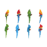 Max Resin Craft Realistic Parrot Birds Ornament Plant Hanging Look Left Red