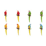 Max Resin Craft Realistic Parrot Birds Ornament Plant Hanging Look Left Red