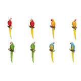 Max Resin Craft Realistic Parrot Birds Ornament Plant Hanging Look Left Red
