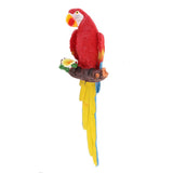 Max Resin Craft Realistic Parrot Birds Ornament Plant Hanging Look Left Red