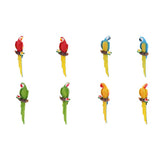 Max Resin Craft Realistic Parrot Birds Ornament Plant Hanging Look Left Red