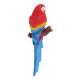 Max Resin Craft Realistic Parrot Birds Ornament Plant Hanging Look Left Red