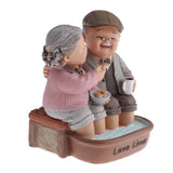 Max Lover Couple Fairy Doll House Miniatures Landscape Footbath