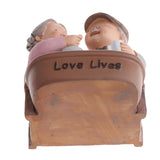 Max Lover Couple Fairy Doll House Miniatures Landscape Footbath