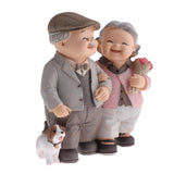 Max Lover Couple Fairy Doll House Miniatures Landscape Leading Dog