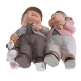 Max Lover Couple Fairy Doll House Miniatures Landscape Leading Dog