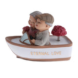 Max Lover Couple Fairy Doll House Miniatures Landscape Rowing Boat