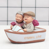 Max Lover Couple Fairy Doll House Miniatures Landscape Rowing Boat
