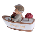 Max Lover Couple Fairy Doll House Miniatures Landscape Rowing Boat