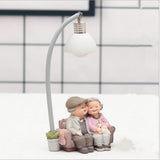 Max Lover Couple Fairy Doll House Miniatures Landscape With a Cat
