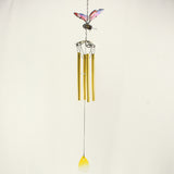 Max Butterfly Wind Chime Bell Garden Ornament Indoor Window Hanging Decor Gold