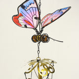 Max Butterfly Wind Chime Bell Garden Ornament Indoor Window Hanging Decor Gold
