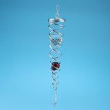 Max 7.5Crystal Spiral Twister Wind Twister Spinner for Indoor Outdoor Use Red