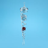 Max 7.5Crystal Spiral Twister Wind Twister Spinner for Indoor Outdoor Use Red