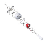 Max 7.5Crystal Spiral Twister Wind Twister Spinner for Indoor Outdoor Use Red