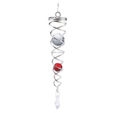 Max 7.5Crystal Spiral Twister Wind Twister Spinner for Indoor Outdoor Use Red