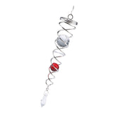 Max 7.5Crystal Spiral Twister Wind Twister Spinner for Indoor Outdoor Use Red