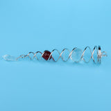 Max 7.5Crystal Spiral Twister Wind Twister Spinner for Indoor Outdoor Use Red
