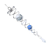 Max 7.5Crystal Spiral Twister Wind Twister Spinner for Indoor Outdoor Use Blue
