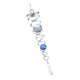 Max 7.5Crystal Spiral Twister Wind Twister Spinner for Indoor Outdoor Use Blue