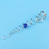 Max 7.5Crystal Spiral Twister Wind Twister Spinner for Indoor Outdoor Use Blue