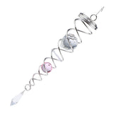 Max 7.5Crystal Spiral Twister Wind Twister Spinner for Indoor Outdoor Use Pink
