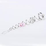 Max 7.5Crystal Spiral Twister Wind Twister Spinner for Indoor Outdoor Use Pink