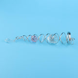 Max 7.5Crystal Spiral Twister Wind Twister Spinner for Indoor Outdoor Use Pink