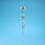 Max 7.5Crystal Spiral Twister Wind Twister Spinner for Indoor Outdoor Use Pink