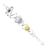 Max 7.5Crystal Spiral Twister Wind Twister Spinner for Indoor Outdoor Use Amber
