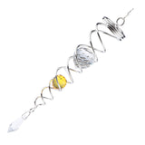 Max 7.5Crystal Spiral Twister Wind Twister Spinner for Indoor Outdoor Use Amber
