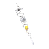 Max 7.5Crystal Spiral Twister Wind Twister Spinner for Indoor Outdoor Use Amber