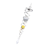 Max 7.5Crystal Spiral Twister Wind Twister Spinner for Indoor Outdoor Use Amber