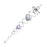Max 7.5Crystal Spiral Twister Wind Twister Spinner for Indoor Outdoor Use Purple